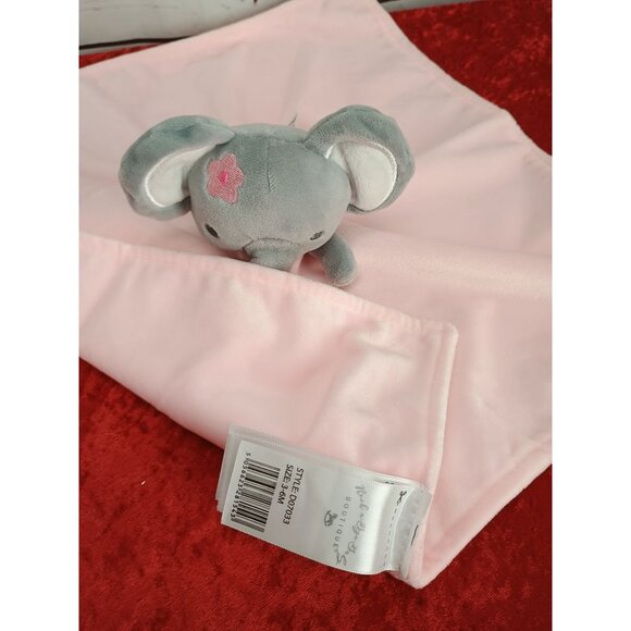 Elephant Plush Security Blanket Baby Lovey Pink/Gray Rock A Bye Baby‎ Boutique - Picture 4 of 8